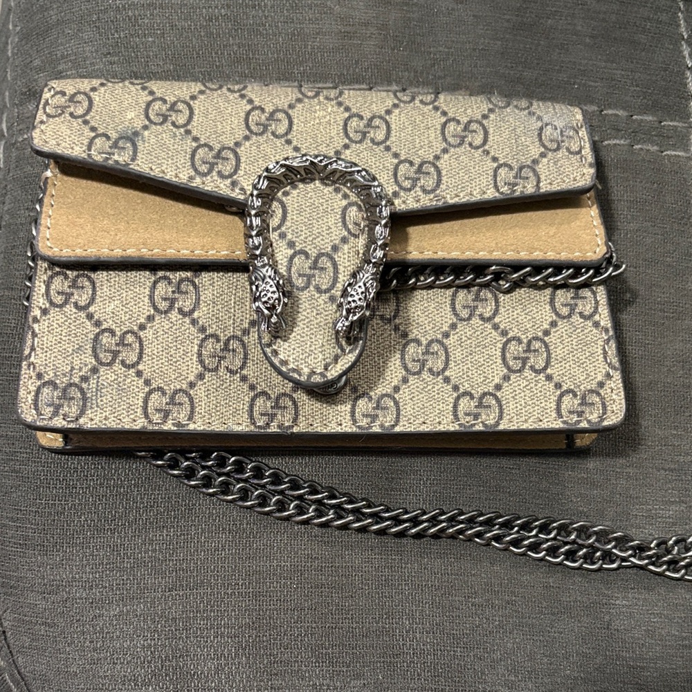 Gucci Beige and Tan Crossbody Bag